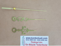 Akrep 6,5 Yelkovan 9,2 cm Metal Desenli Gold 100 Ad